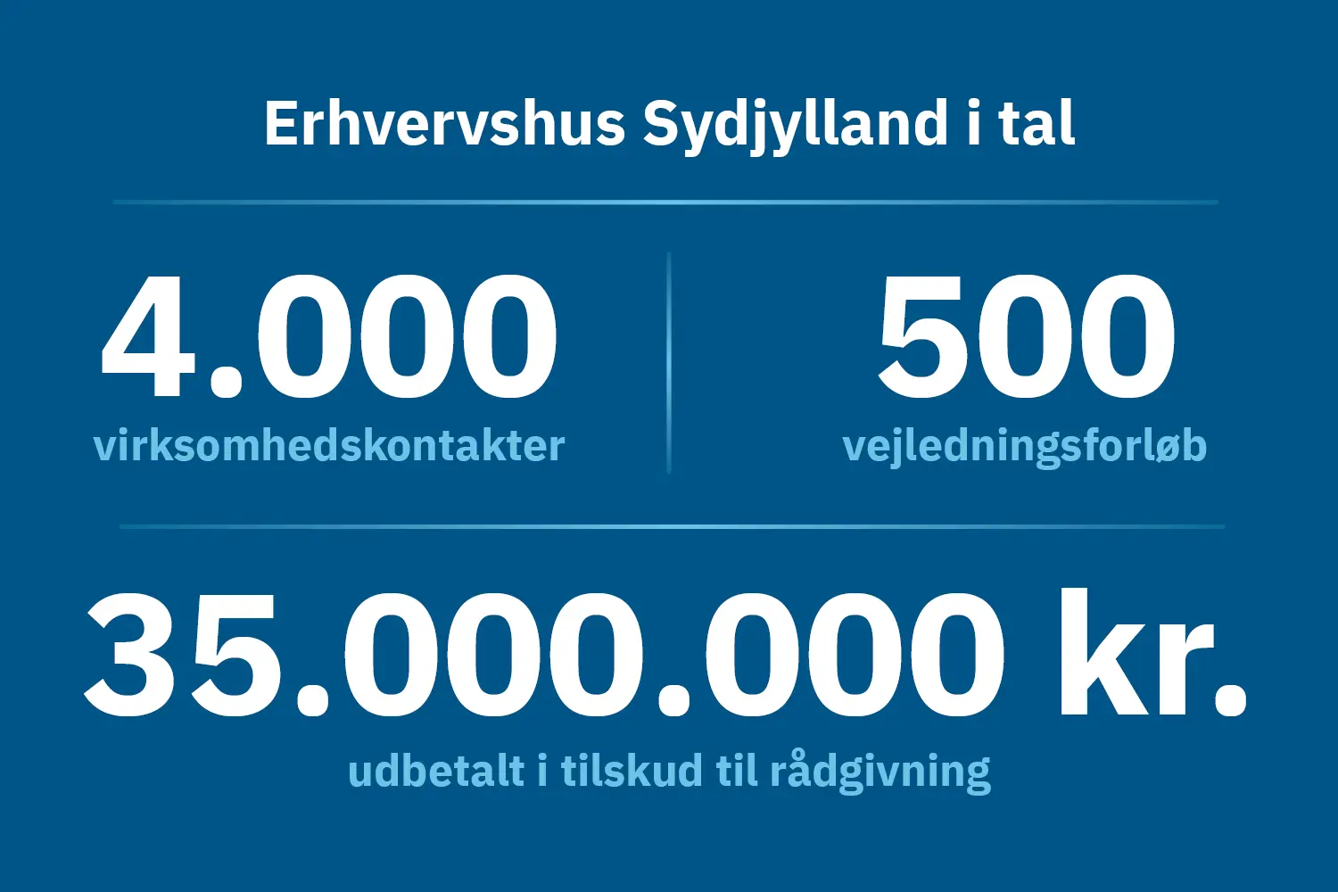 Erhvervshus Sydjylland i tal